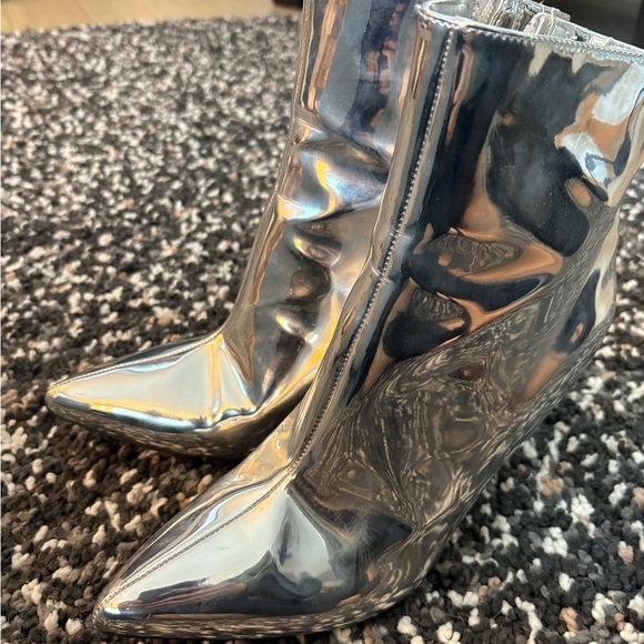 Silver Ankle Boots - Picture 2 of 4